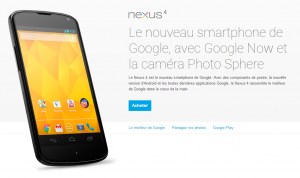 Le Nexus 4 de nouveau disponible à l'achat