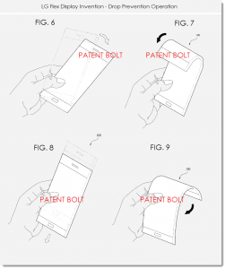 LG ecran flexible anti chute brevet