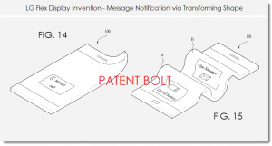 LG ecran flexible message reçu brevet