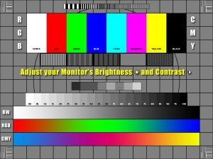 calibration ecran couleur contrast